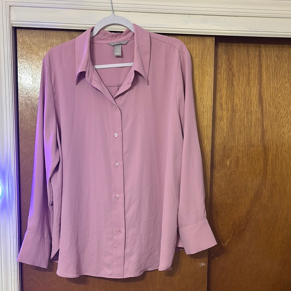 Pink Button-Up Shirt